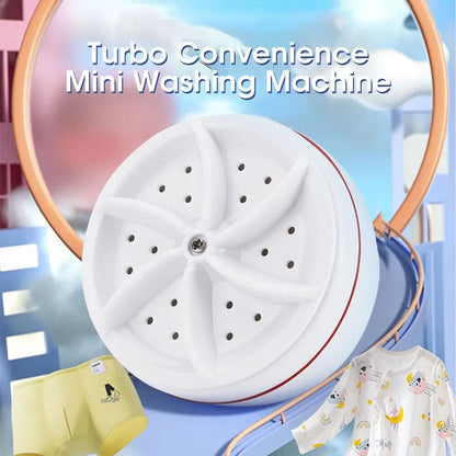 Mini Washing Machine USB Rotating Turbine Portable Washing Machine
Socks Underwear Wash Dishes For Travel Home Business Trip