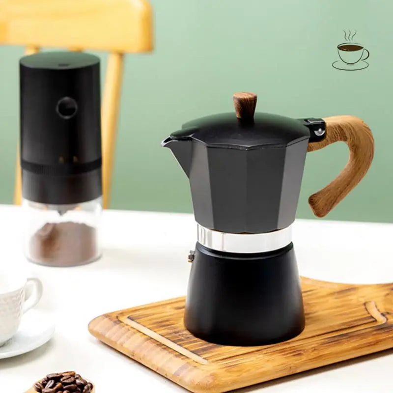 MokaPot Italian Home Coffee Maker
Handheld Espresso Pot
Stainless Steel Stovetop Percolator