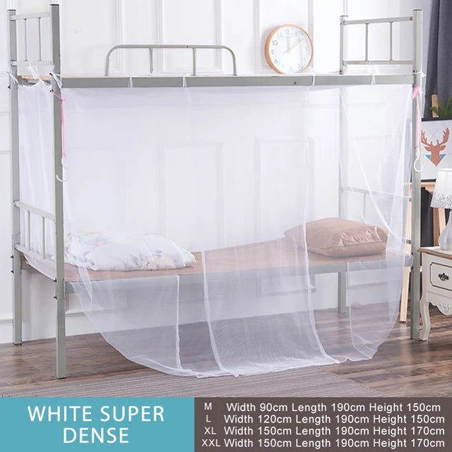 Mosquito Net Canopy White Four Corner Post Portable Square Mosquito Net Bedroom Sleeping.