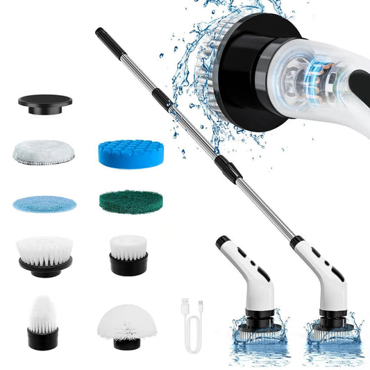 Electric Cleaning Brush with 8 Rotatable Heads