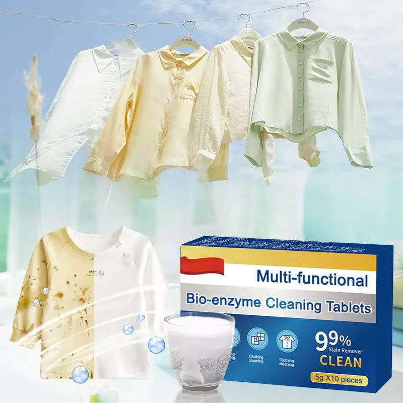 Bio-enzyme Cleaning Tablets for Washing Machine Laundry.