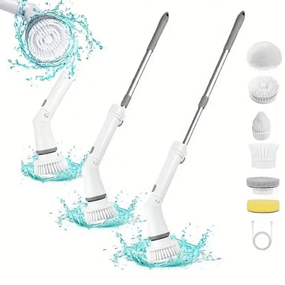 Long Handle Retractable Electric Cleaning Brush