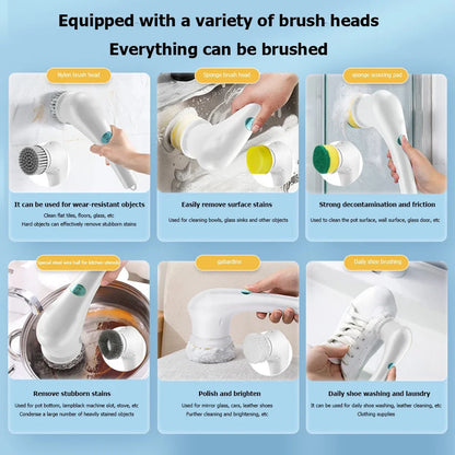 Electric Brush Cleaning Brush Glass Windows Kitchen Bathroom Tools