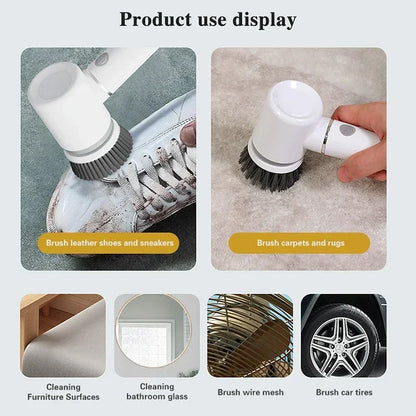 Cordless Spin Scrubber With Replacement Heads
Electric Cleaning Brush
Rechargeable Kitchen Cleaning Brush