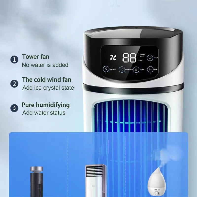 Desk Fan Mini Evaporative Air Cooler Portable Air Conditioner Cooling Fan