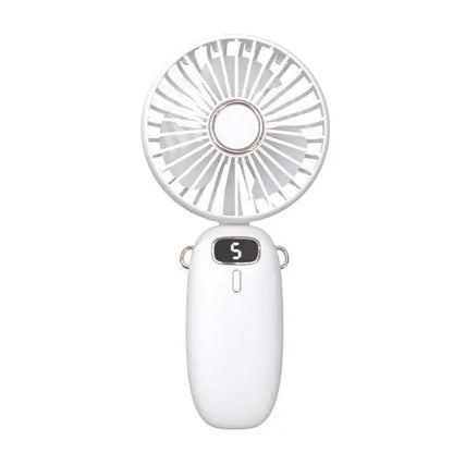 Neck Fan Portable Intelligent Noise Reduction Light Sound Key Switch Soft Wind Household Tools Handheld Fan Folding Electric Fan.