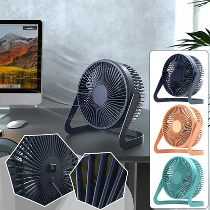 5 Inch USB Desktop Fan Rotating Mini Adjustable Portable Electric Fan Summer Mute Air Cooler For Home Office