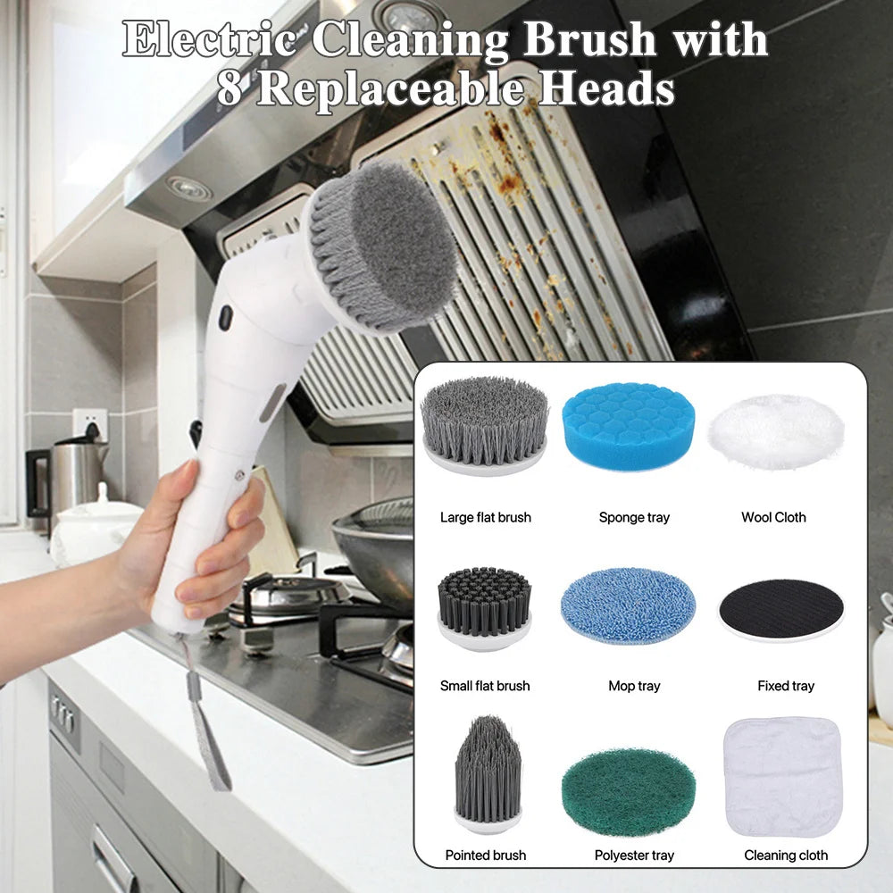 Electric Cleaning Brush Spin Scrubber
Household Rechargeable Rotary Cleaning Brush