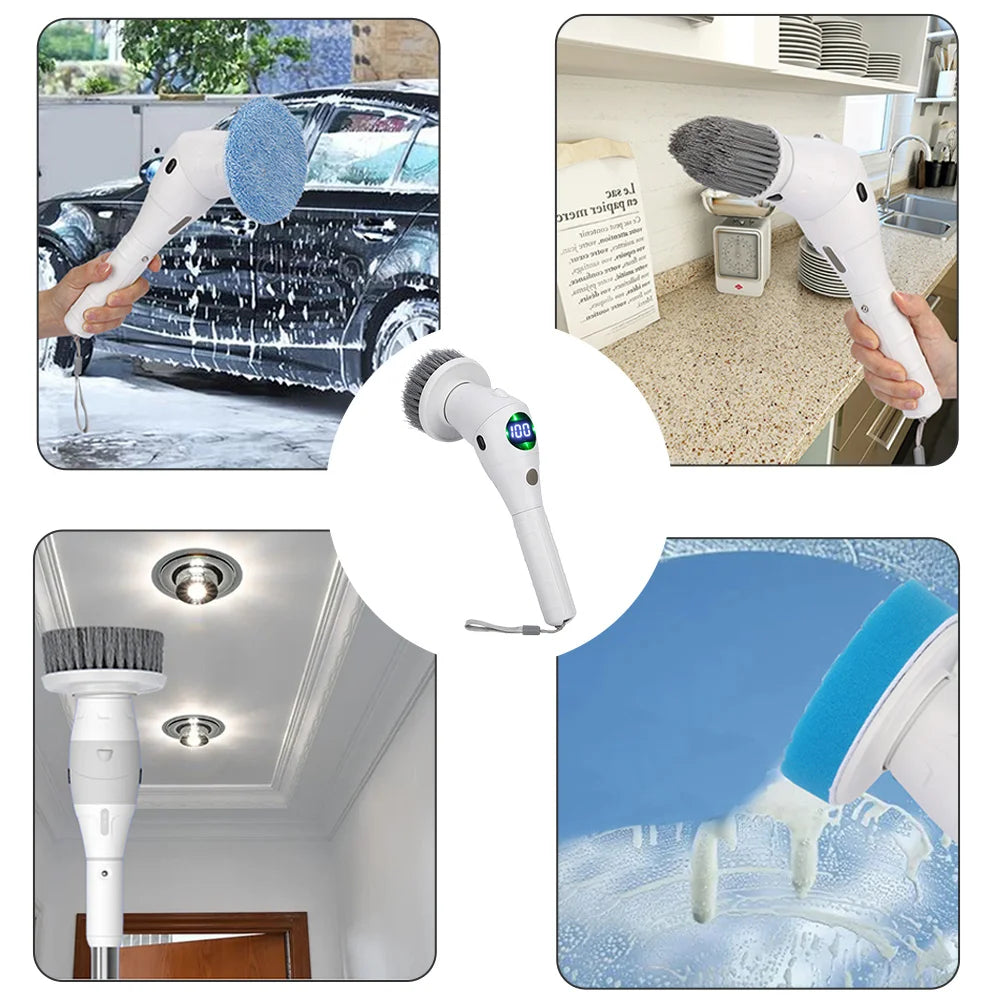 Electric Cleaning Brush Spin Scrubber
Household Rechargeable Rotary Cleaning Brush