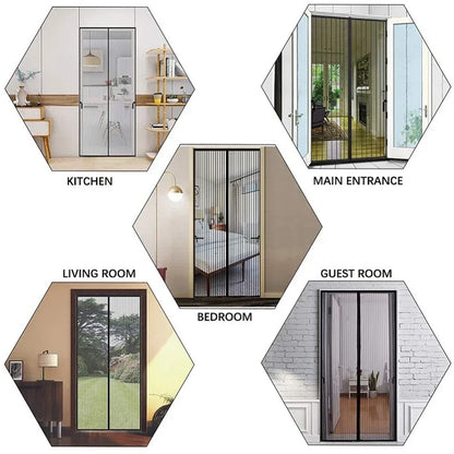 Magnetic Screen Door Curtain Anti Mosquito Insect Fly Bug Automatic Closing Household Ventilation Door Curtain