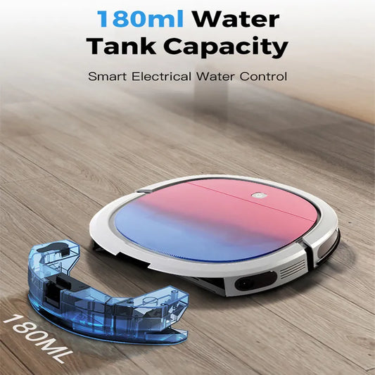 Smart Robot Vacuum Cleaner with Wifi App Control 180ml Water Tank