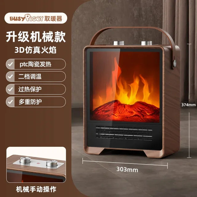 Simulated Flame Mountain Fireplace Electric Heater
