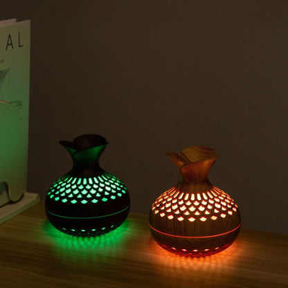 Creative Wood Grain Flower Humidifier USB Mini Silent Home Office Desktop Aroma Diffuser