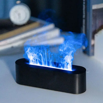 RGB Flame Aroma Diffuser Humidifier USB Desktop Simulation Light Aromatherapy Purifier Air
