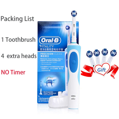 Oral B Electric Toothbrush Adult Rotation Clean Teeth Charging Tooth Brush 3D Whiten Teeth Oral Care Brush With Gift Brush Heads. 

Electric Toothbrush Adult Rotation Clean Teeth Brush 3D Whiten Teeth Oral Care.