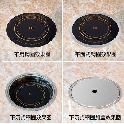 Ouruiqi Hot Pot Induction Cooker Commercial Circular High-power Embedded Hot Pot Shop Special for Hotel Electric Stove. 

Ouruiqi Hot Pot Induction Cooker