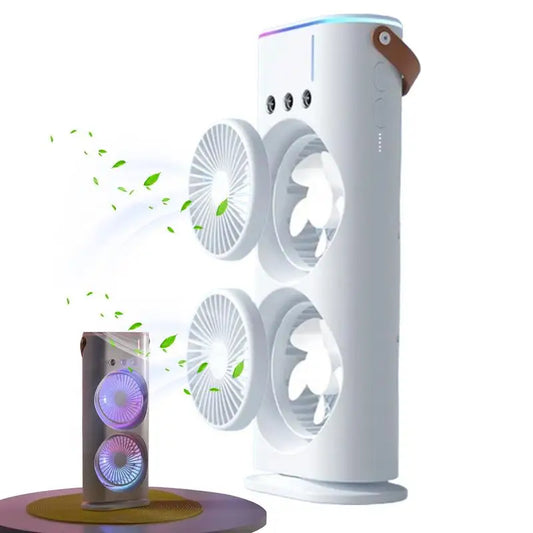 Outdoor Misting Fan with LED Light