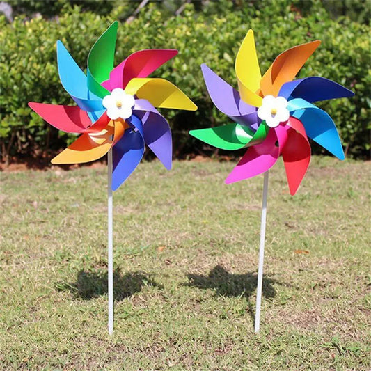 Colorful Pinwheel Wind Spinner for Garden Yard Decoration Kids Toy