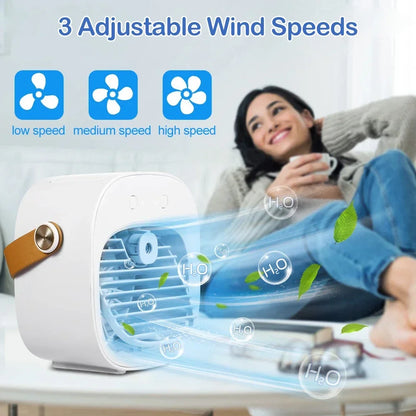 Portable Air Conditioner Rechargeable Mini Air Conditioners Personal Air Conditioning Cordless Cooler Fan For Room Camping.