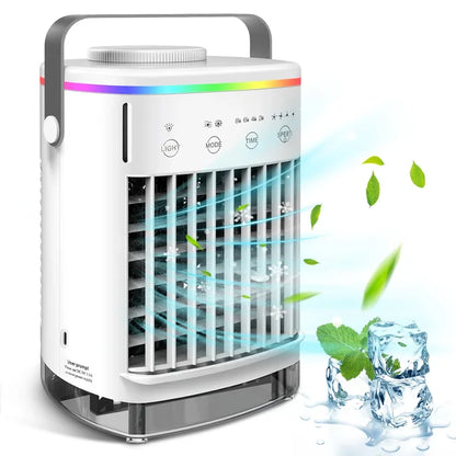Portable Air Conditioner Cooling Fan
4 Wind Speed & LED Light
Air Cooler USB Air Cooling Fan Humidifier
