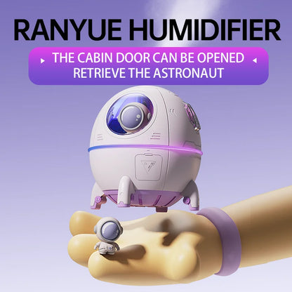 Portable Astronaut Humidifier with LED Light and Aroma Diffuser