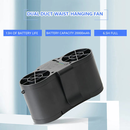 Portable Belt Fan Dual Air Outlet Cooling Waist Fan
20000mAh Emergency Mobile Power Electric Fan Cooler
Handheld Air Conditioner