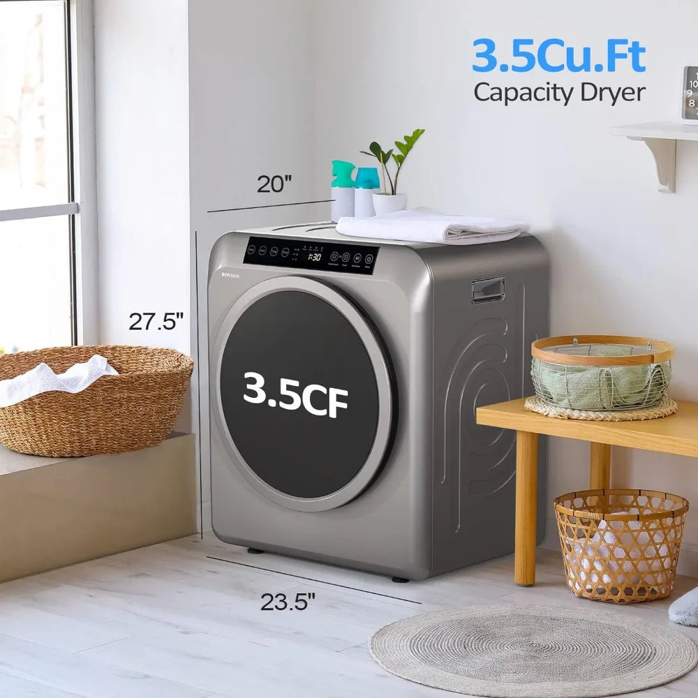 Portable Clothes Dryer

3.5 Cu.Ft High End Front Load Tumble Laundry Dryer

LCD Touch Screen

Apartment, Home, Dorm