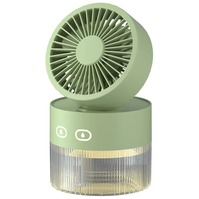 Portable Cooling Fan with Air Humidifier and Essential Oil Diffuser