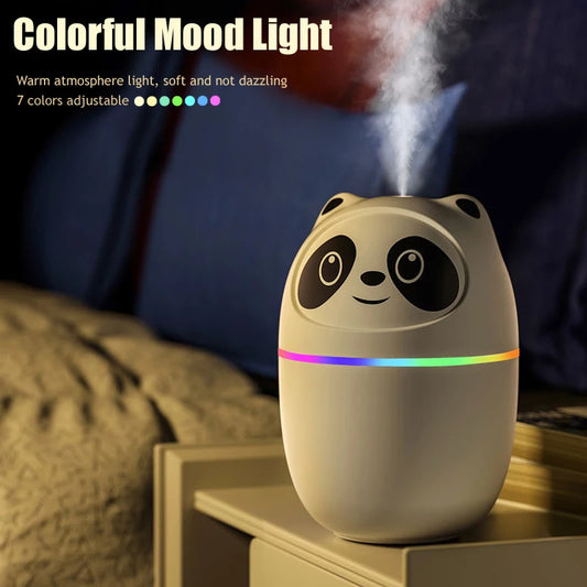 Cute Aroma Oil Diffuser Air Humidifier Night Light USB Chargeable Cool Mist Sprayer Humificador