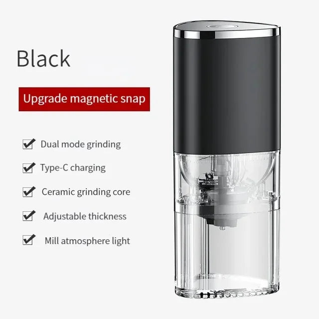 Portable Electric Coffee Grinder USB Charge Ceramic Grinding Core Home Coffee Beans Pulverizer Grinder