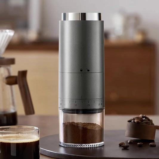 Portable Electric Coffee Grinder, USB Charging, 1200mAh, Wireless, Fully Automatic, Integrated Small Household Coffee Bean Grind.