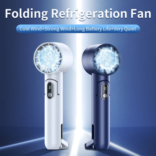 Portable Electric Fan Semiconductor Refrigeration Handheld Fan