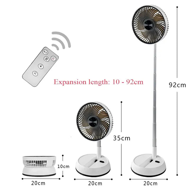 Portable Folding Fan

6000mAh USB Remote Control Air Cooler

Silent Rechargeable Wireless Floor Standing Fan

Outdoor Home