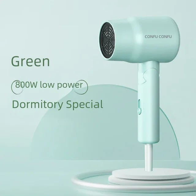 Portable Folding Hair Dryer 800w-1200w High Wind Power Low Bass Ideal For Student Dormitory Home Use