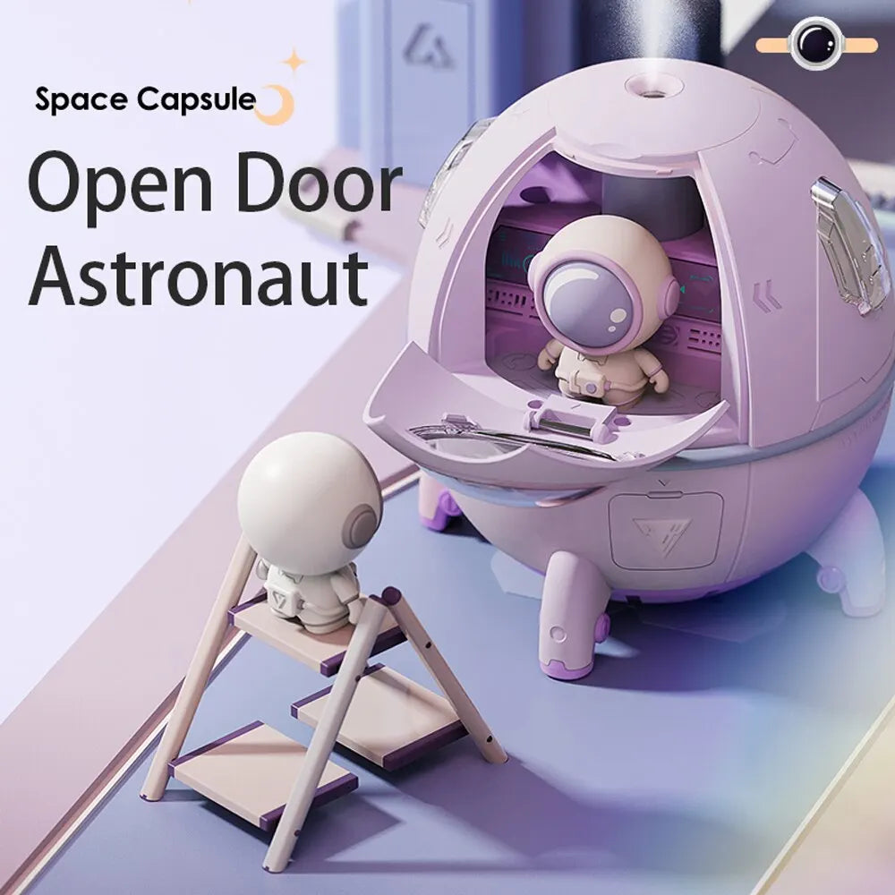 Portable Astronaut Space Air Humidifier with Colorful Led Light