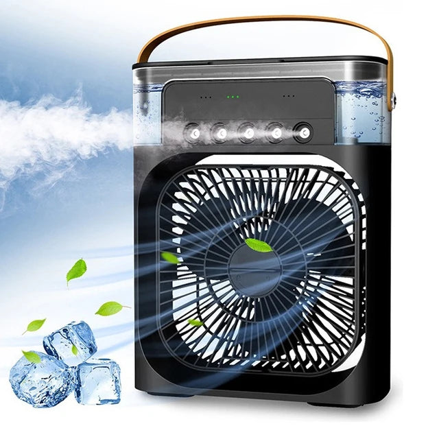 Portable Humidifier Fan
Air Cooler Fan
Electric Air Conditioner
Household Small Air Cooler
USB Rechargeable Mini Fan with Led