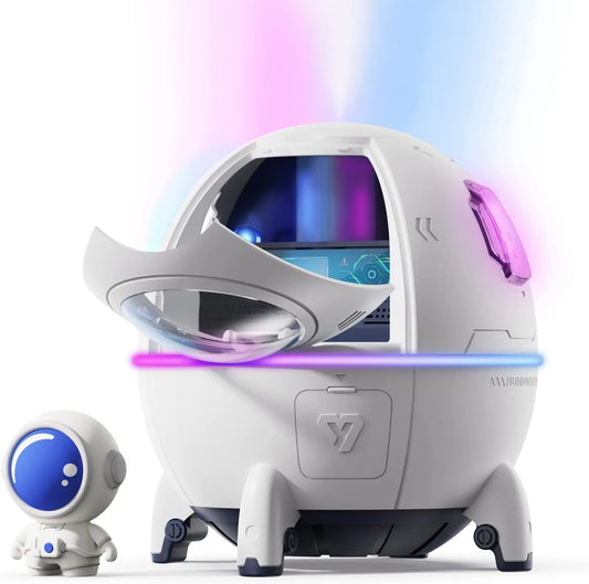 Portable Mini Astronaut Space Humidifier with Night Light, 220ML