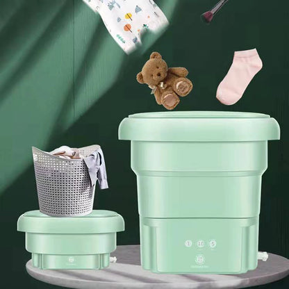 Portable Mini Washing Machine
Foldable Underwear Socks Baby Clothes Washer
Dryer Bucket Travel Appliance Cleaning Tool