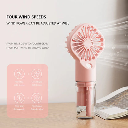 Portable Water Cooling Fan Handheld Desk Misting Fan
