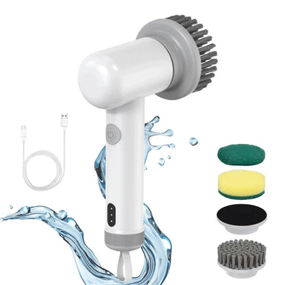 Power Electric Cleaning Brush for Kitchen and Bathroom Wireless Handheld Spin Scrubber With 3 Replaceable Brush Head