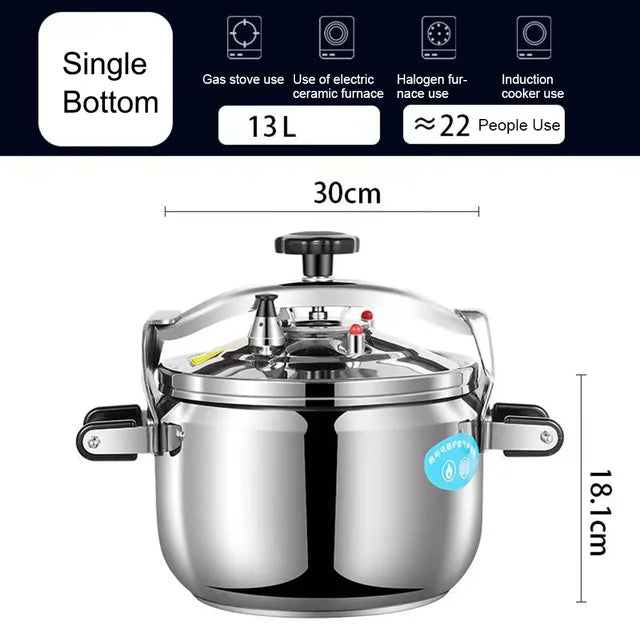 Pressure Cooker
Household 304 Stainless Steel Thickened Explosion-Proof Pressure Cooker
Gas Induction Cooker Universal Pot Pan
