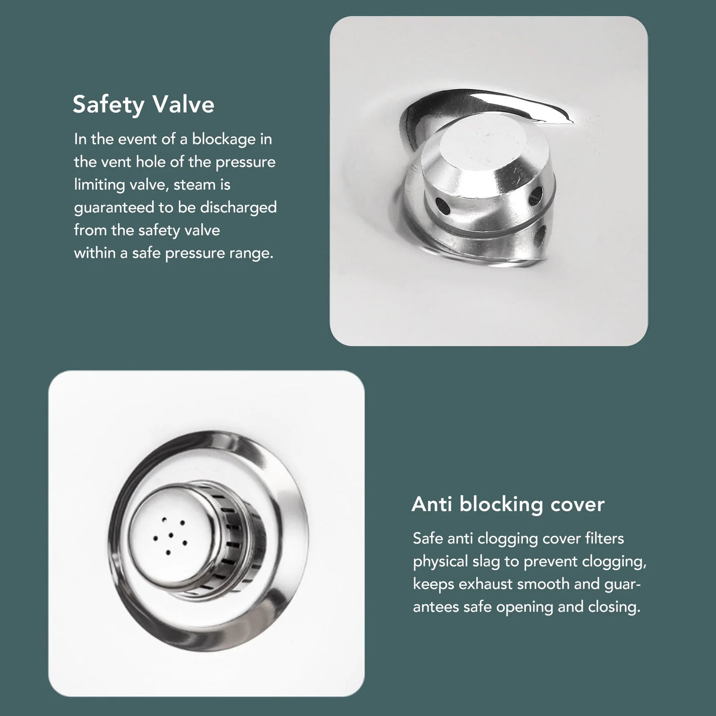 Pressure Cooker Stainless Steel 80KPA Security Handle Pressure Pot