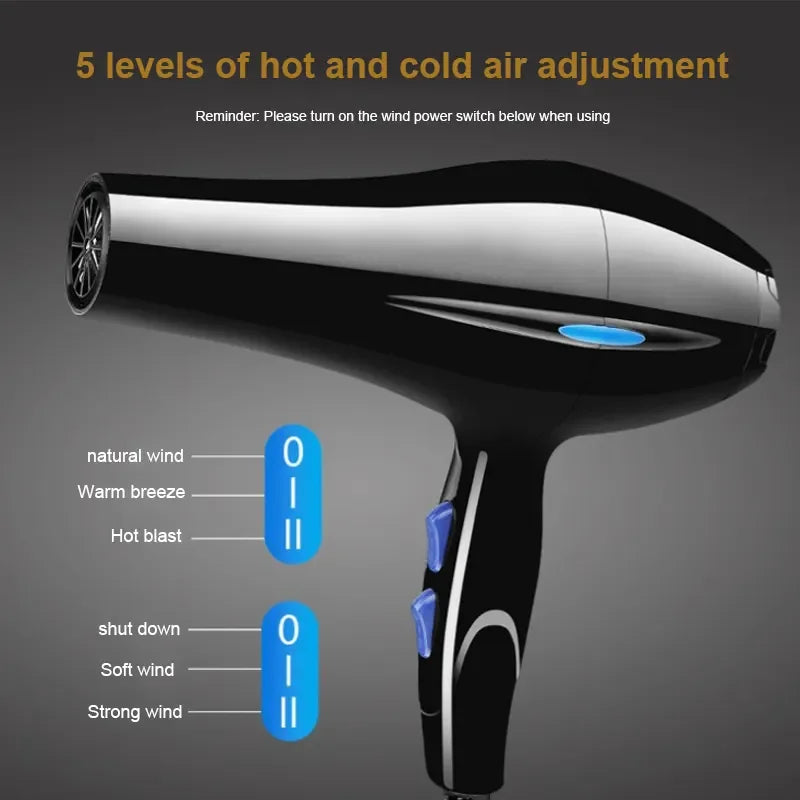 Professional Negative Ion Hair Dryer
Quick Drying
Hot and Cold Air
Concentrated Air Nozzle
Home Use