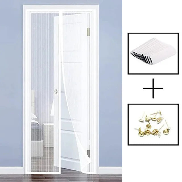 Magnetic Screen Door Curtain Anti Mosquito Insect Fly Bug Automatic Closing Household Ventilation.