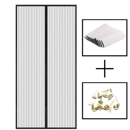 Magnetic Screen Door Curtain Anti Mosquito Insect Fly Bug Automatic Closing Household Ventilation.