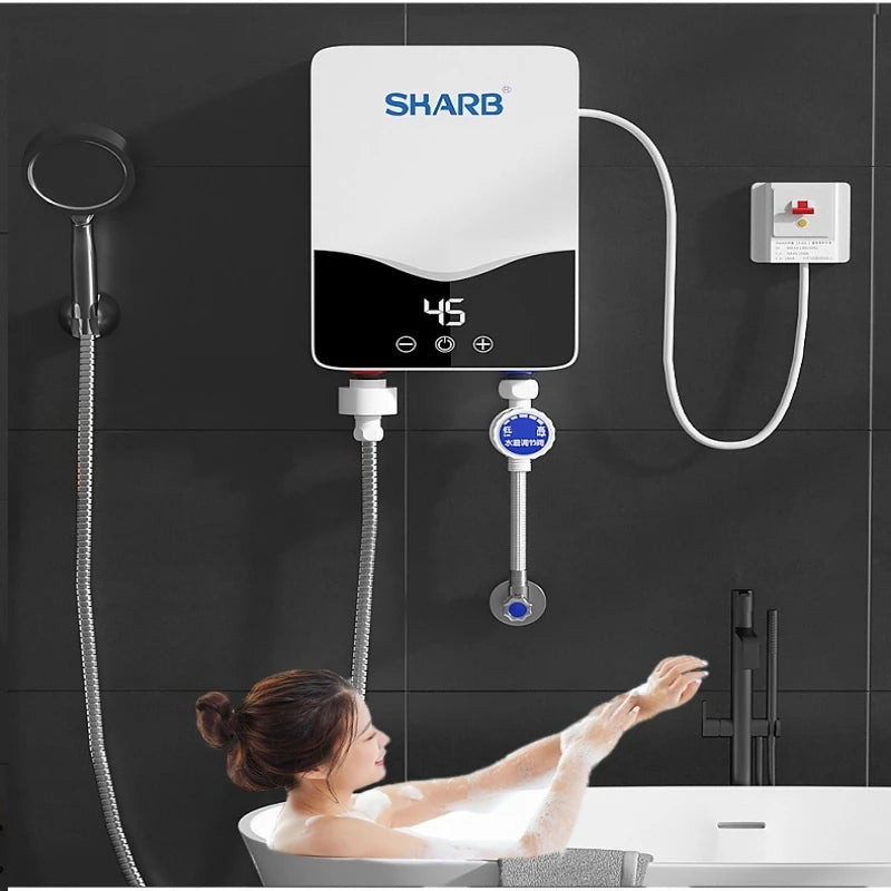 RYK Electric Water Heater
110V/220V Multi-purpose Hot-Water Heater
Instant Tankless Bathroom Shower Water Heater