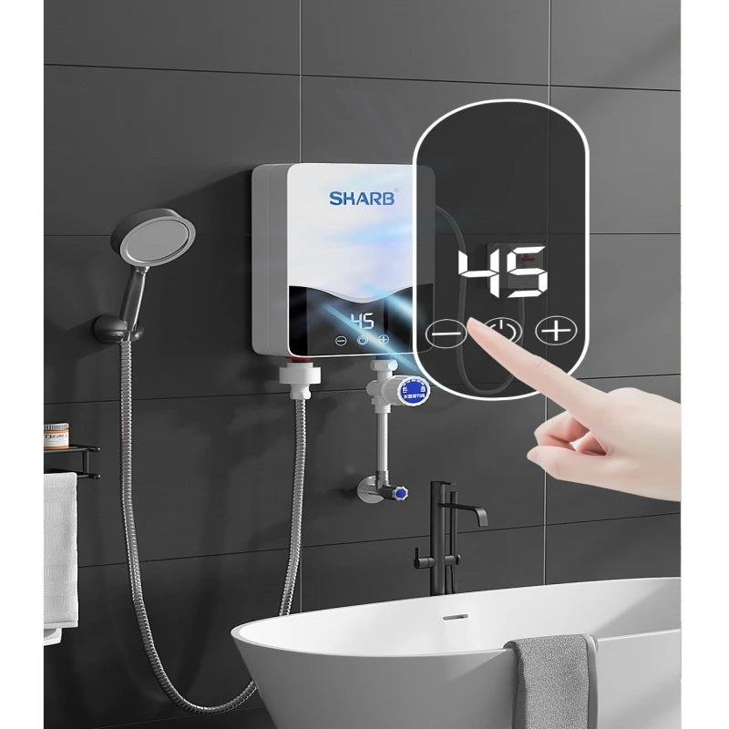 RYK Instant Electric Water Heater Home Three Second Speed Heat Take A Shower Tankless Bathroom Bath Machine