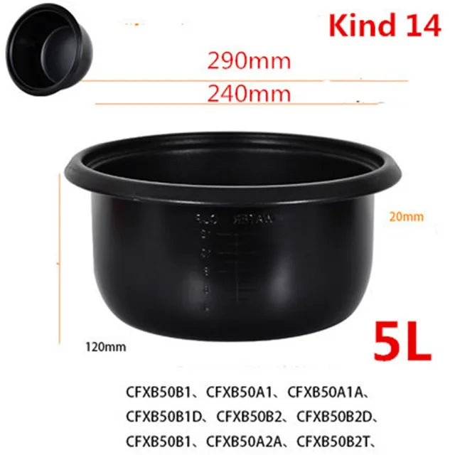 SUPOR Pressure Cooker Rice Cooker Liner Inner Pot Black Non-stick Pot