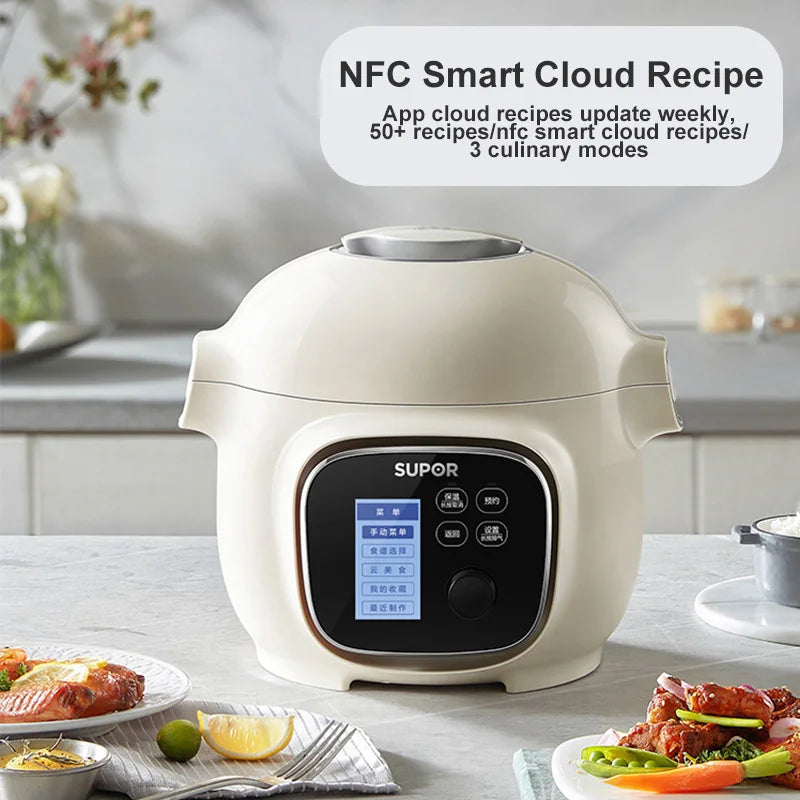 SUPOR Smart Electric Pressure Cooker 3L Capacity 100kPa Multipurpose Rice Cooker