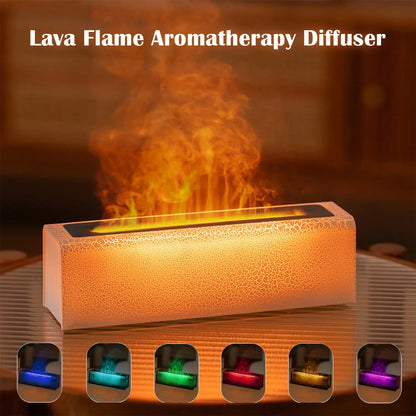 Seven-Color RGB Flame Aromatherapy Diffuser